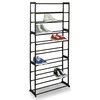 Home Basics Home Basics Easy Assemble Space-Saving 30 Pair Shoe Tower Multi-Purpose Storage Rack, Black ZOR96158